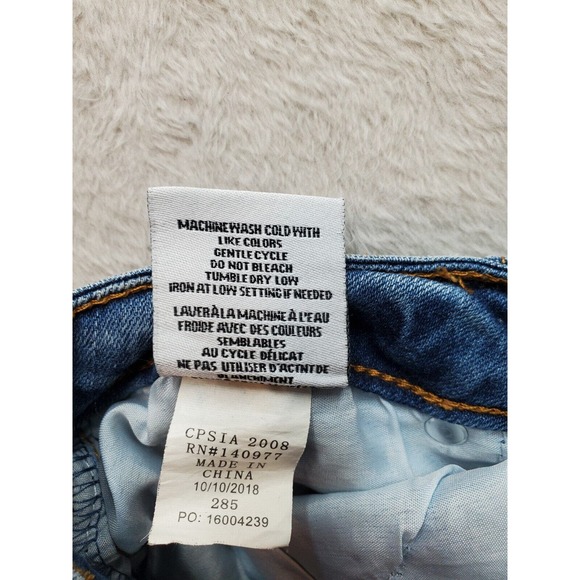 Hudson Jeans Girls 14 Blue Denim Cotton Pockets Flat Front Skinny Leg Distressed - Picture 11 of 11